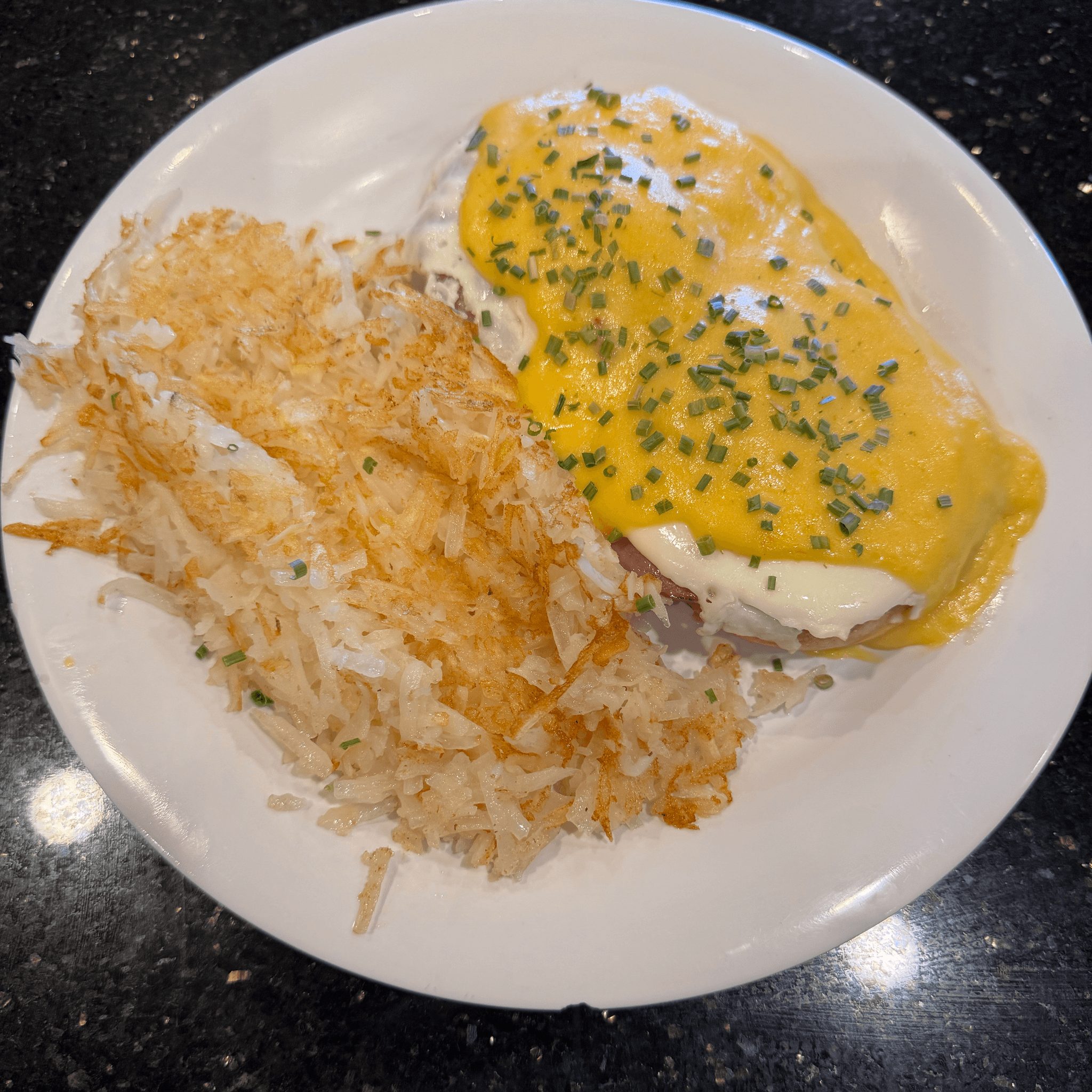 Traditional Eggs Benedict.