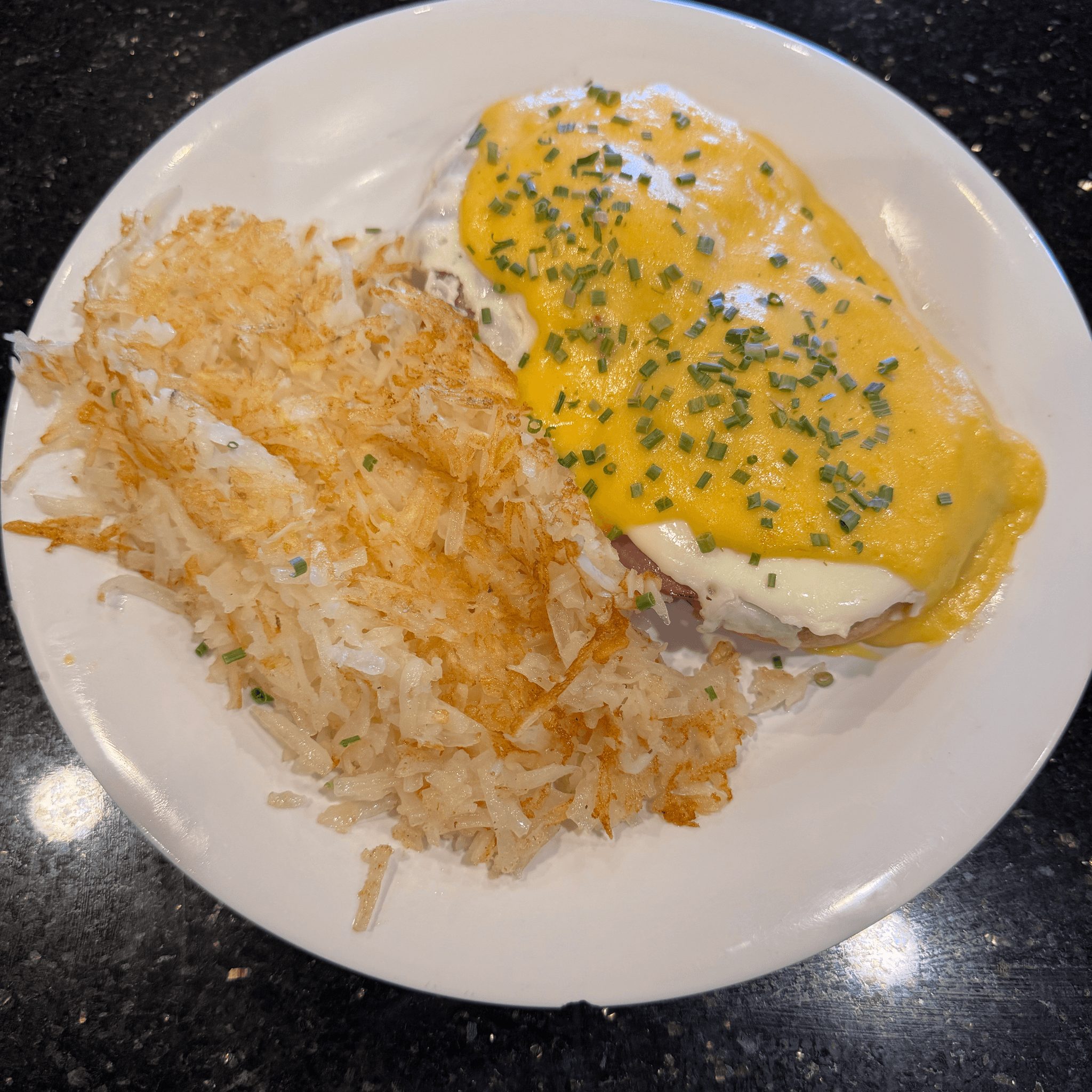 Traditional Eggs Benedict.